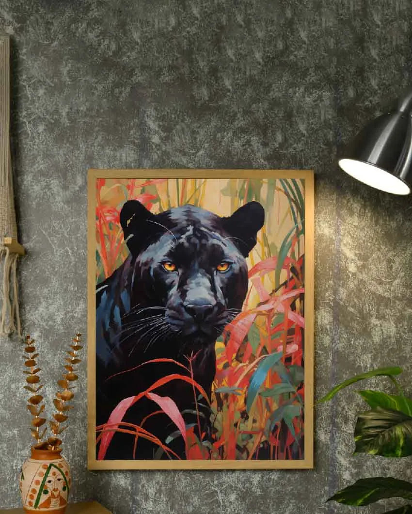 Harmony Abstract Panther Canvas Wall Painting