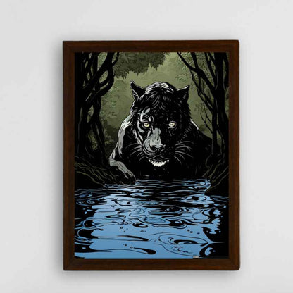 Panther Harmony Find Your Abstract Canvas Wall Painting