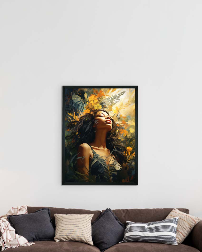 Sun Kissed Canvas Artisan Beauty Wall Painting