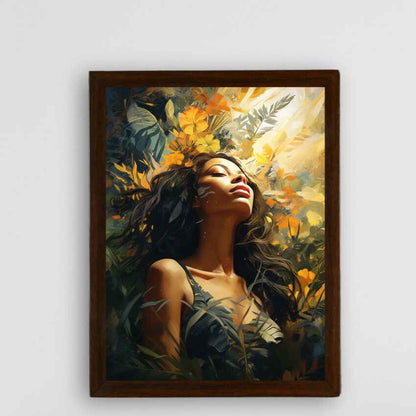 Sun Kissed Canvas Artisan Beauty Wall Painting