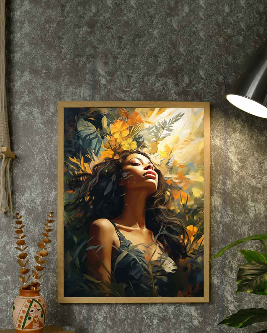 Sun Kissed Canvas Artisan Beauty Wall Painting