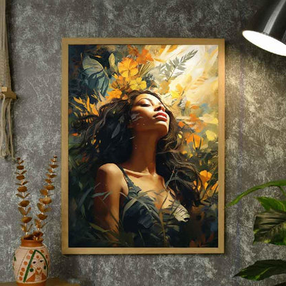 Sun Kissed Canvas Artisan Beauty Wall Painting