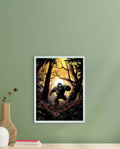 Gorilla Harmony Shadow Canvas Wall Painting