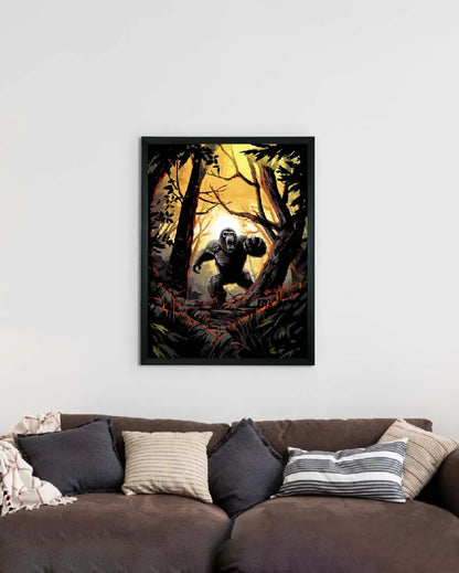 Gorilla Harmony Shadow Canvas Wall Painting