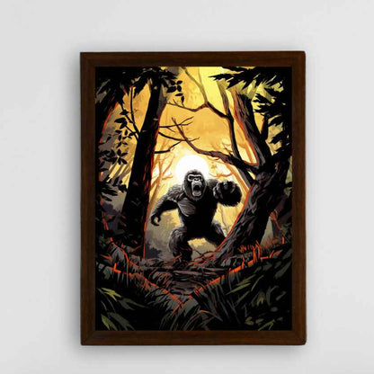 Gorilla Harmony Shadow Canvas Wall Painting