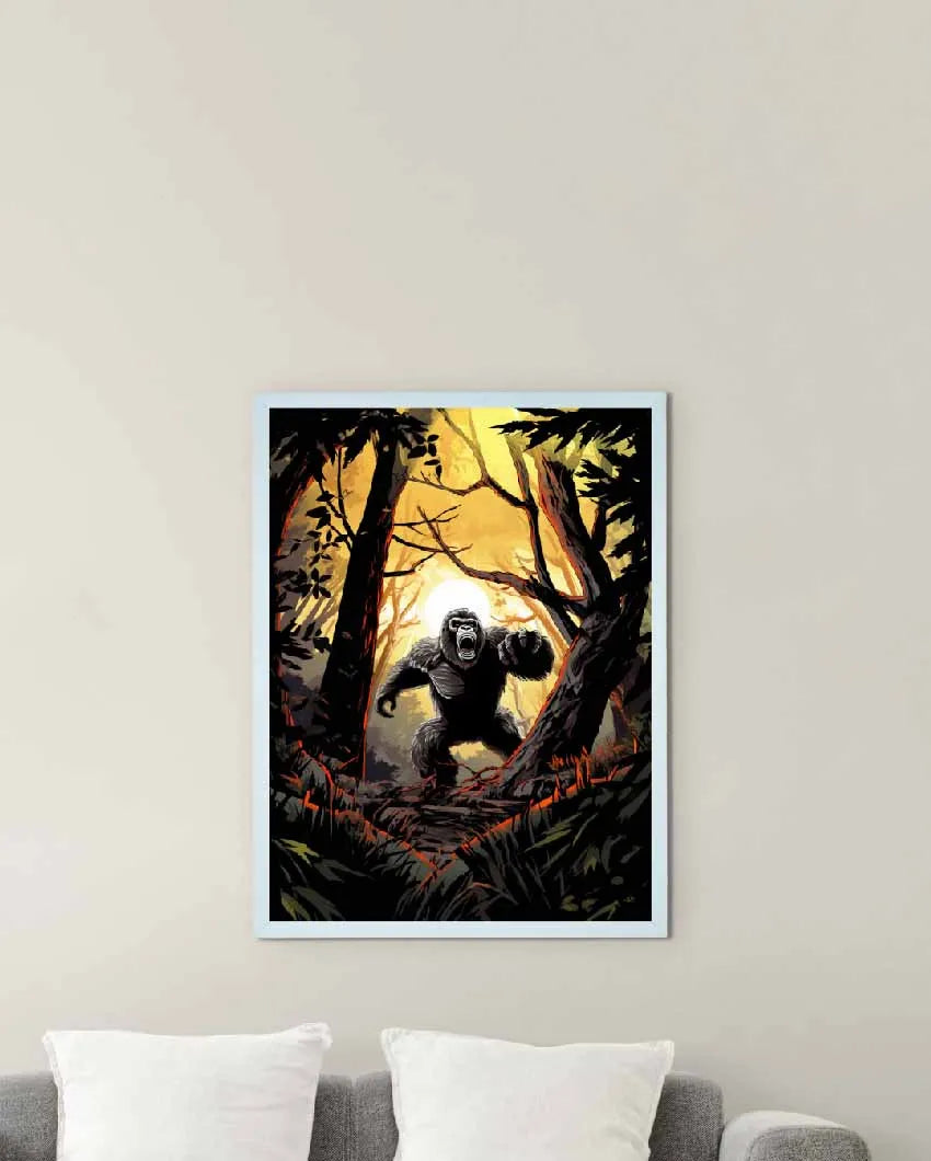 Gorilla Harmony Shadow Canvas Wall Painting