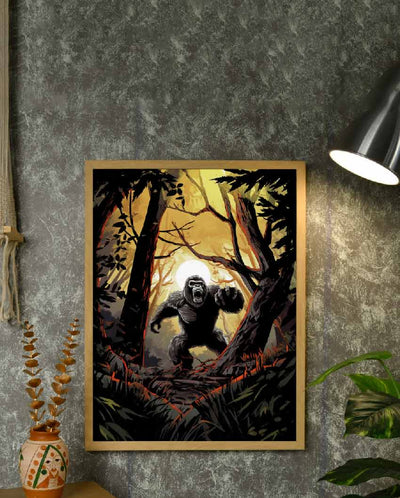 Gorilla Harmony Shadow Canvas Wall Painting