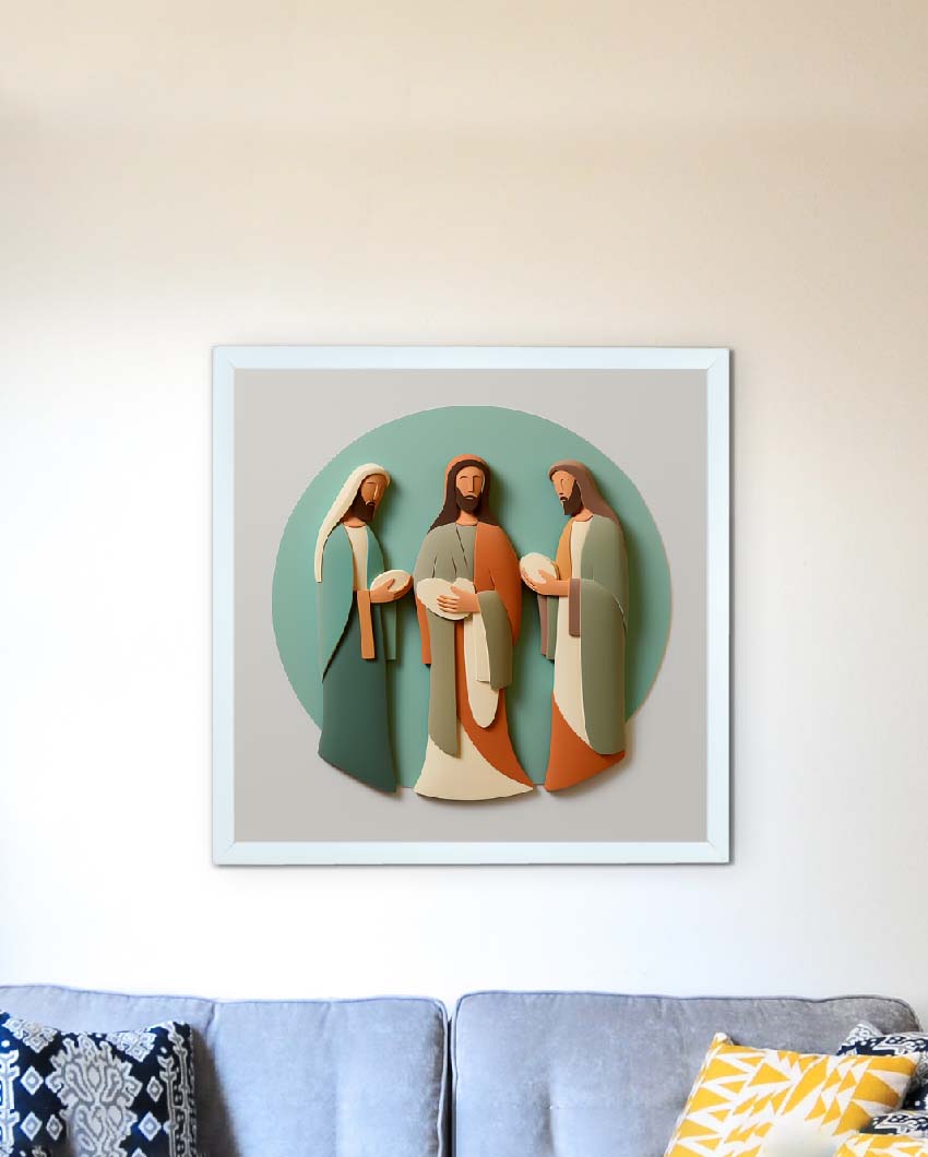 Jesus Family Artisan Canvas Wall Painting