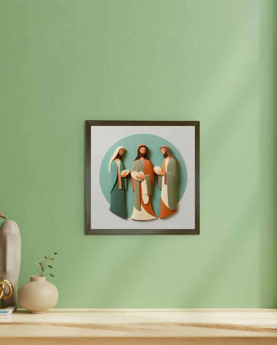 Jesus Family Artisan Canvas Wall Painting