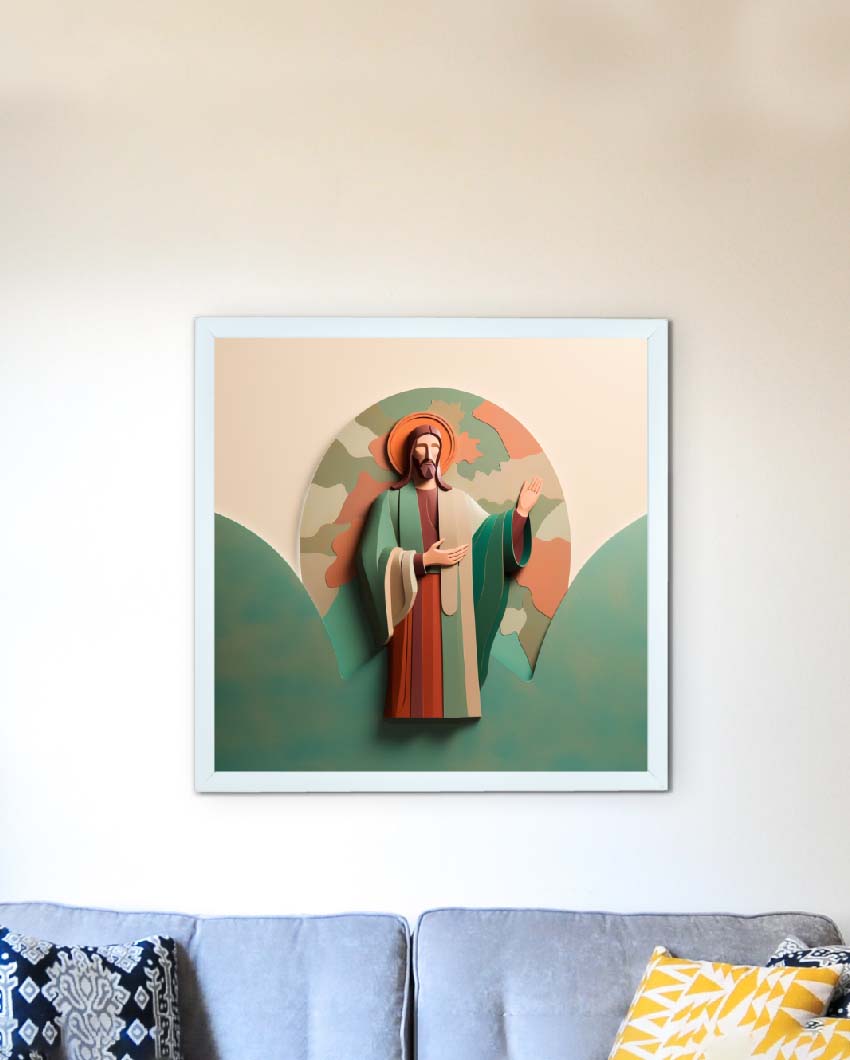 Jesus' Sermon Canvas Handcrafted Wall Painting