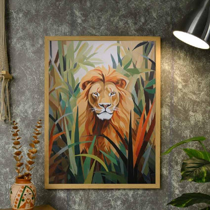 Lion Harmony Find Your Abstract Canvas Wall Painting