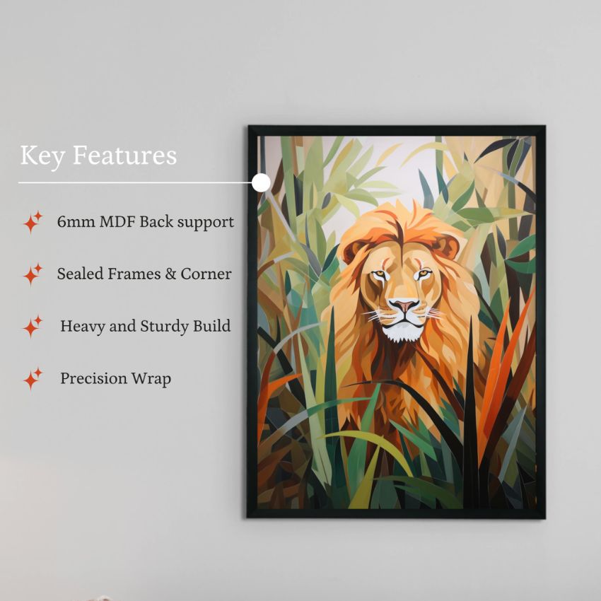 Lion Harmony Find Your Abstract Canvas Wall Painting