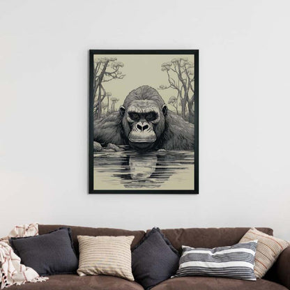 Brilliance Chimp Canvas Artisan Home Decor Wall Painting