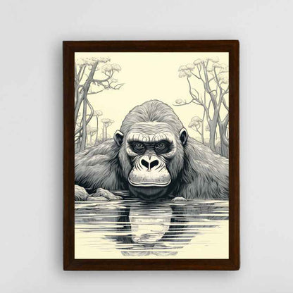 Brilliance Chimp Canvas Artisan Home Decor Wall Painting