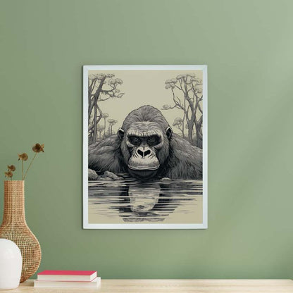 Brilliance Chimp Canvas Artisan Home Decor Wall Painting