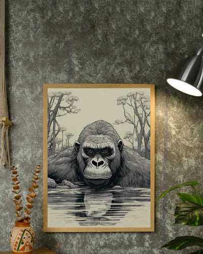 Brilliance Chimp Canvas Artisan Home Decor Wall Painting