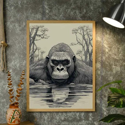 Brilliance Chimp Canvas Artisan Home Decor Wall Painting