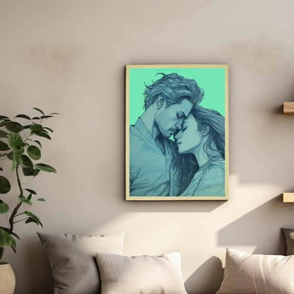 Romantic Lines Artisan Canvas Wall Painting