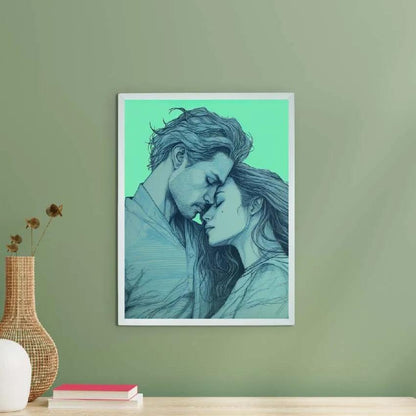 Romantic Lines Artisan Canvas Wall Painting