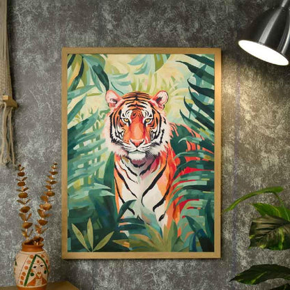 Premium Tiger Canvas Art Wall Painting