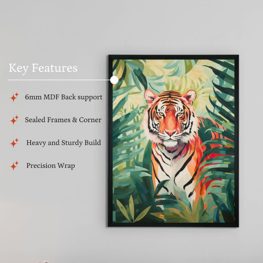 Premium Tiger Canvas Art Wall Painting