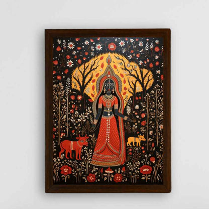 Mythical Woman Artisan Canvas Wall Painting