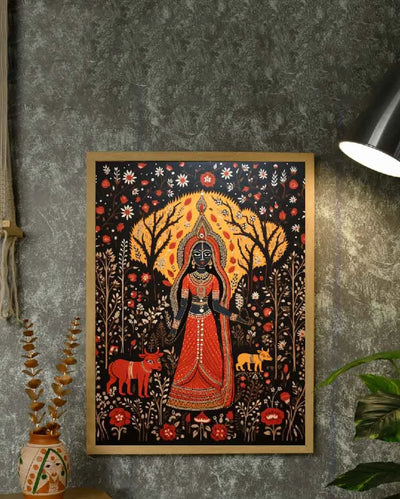 Mythical Woman Artisan Canvas Wall Painting