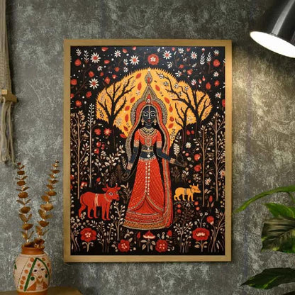 Mythical Woman Artisan Canvas Wall Painting