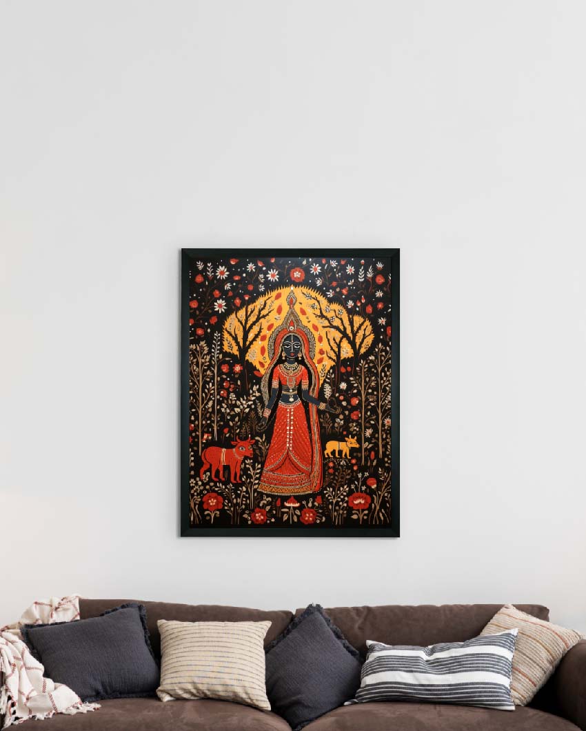 Mythical Woman Artisan Canvas Wall Painting