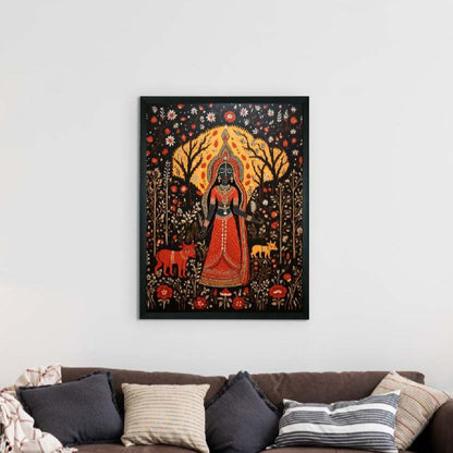 Mythical Woman Artisan Canvas Wall Painting