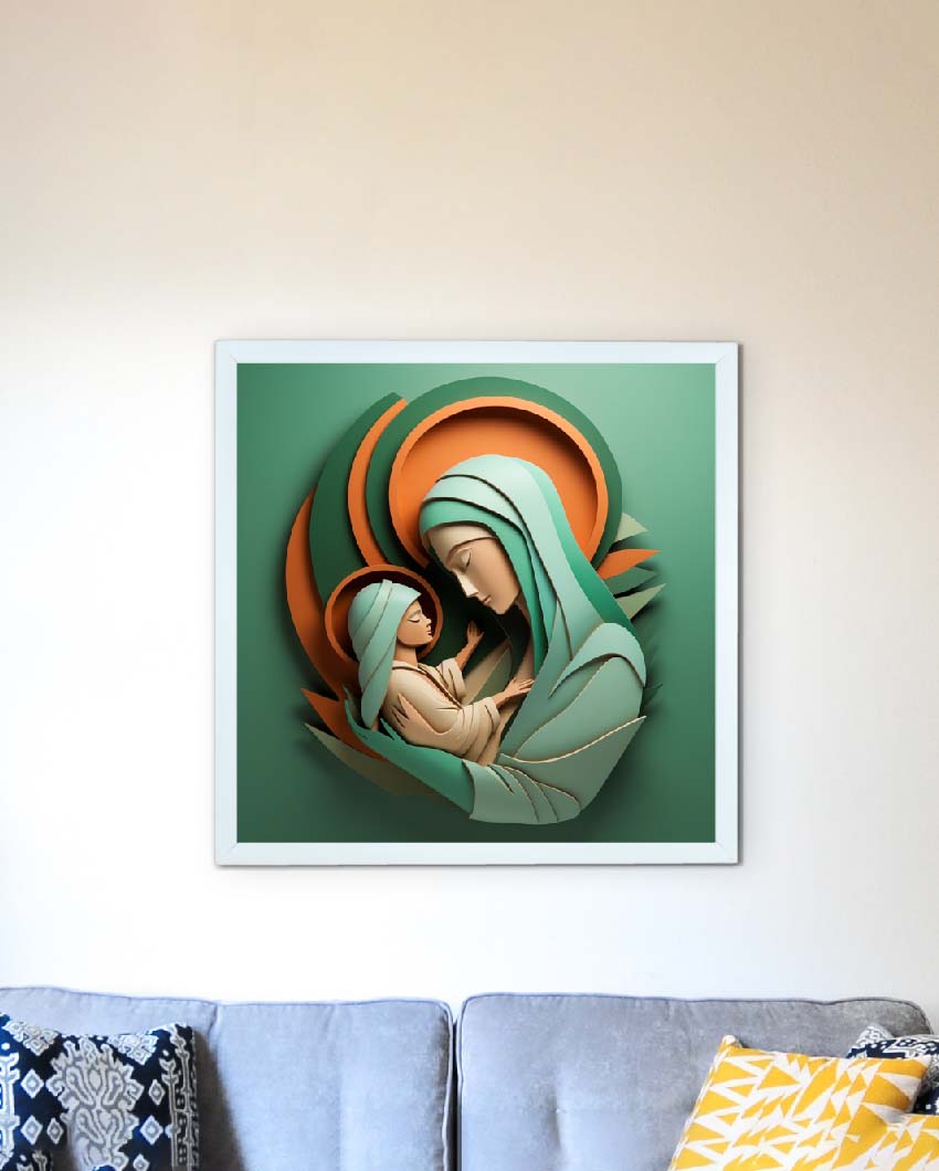 Mother Mary & Baby Jesus Canvas Wall Painting