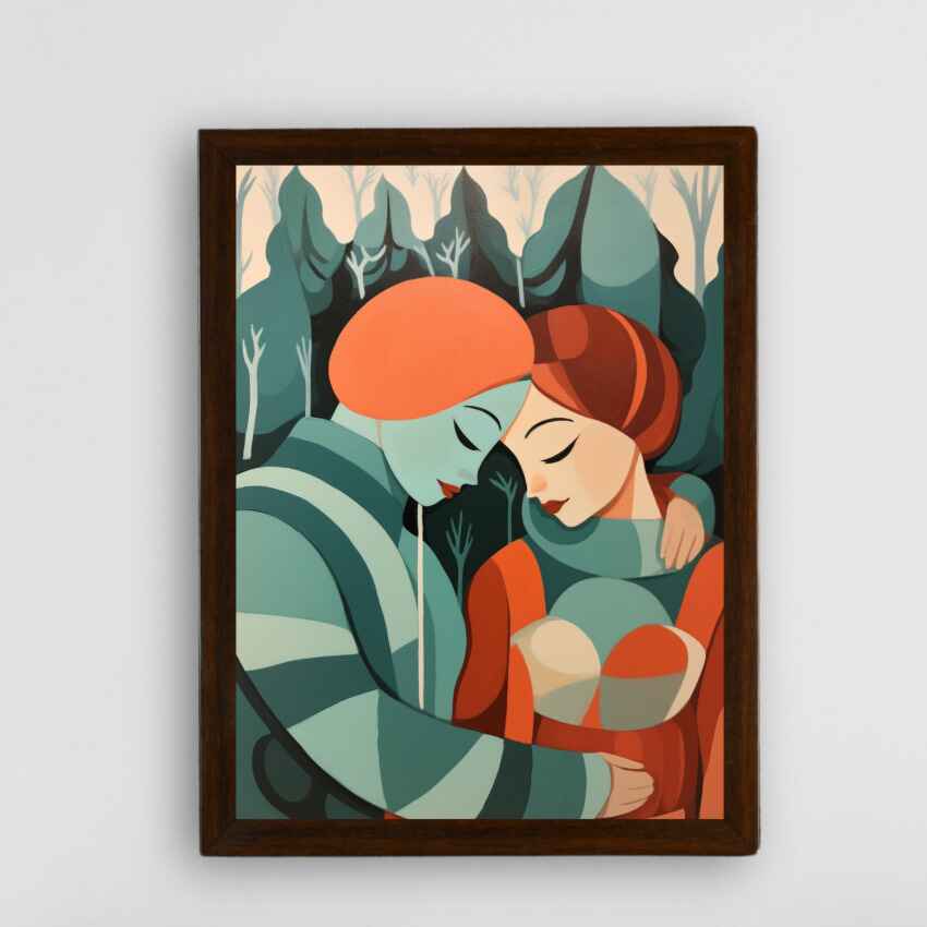 Winter Love Canvas Wall Painting