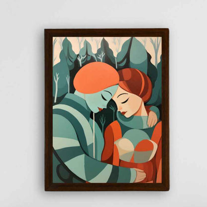 Winter Love Canvas Wall Painting