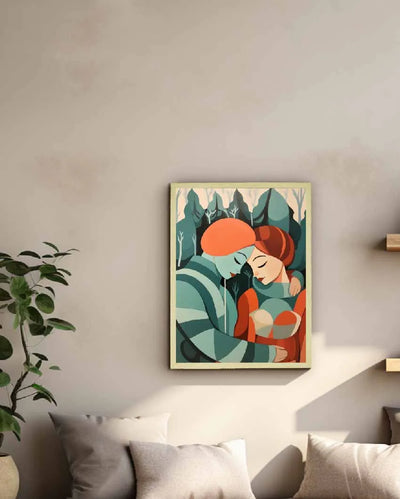 Winter Love Canvas Wall Painting