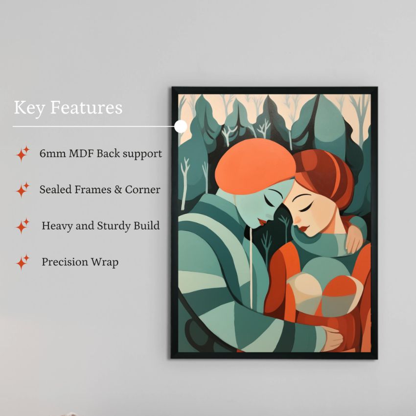 Winter Love Canvas Wall Painting