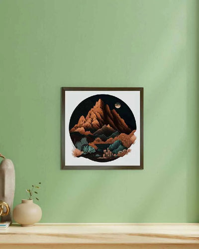 Artisan Mountains Canvas Frame Wall Painting