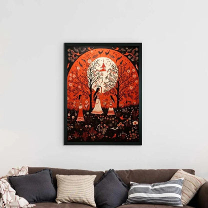 Scenic Trio Artisan Canvas Wall Painting