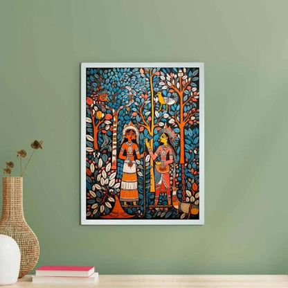 Art Serene Women and Trees Canvas Wall Painting