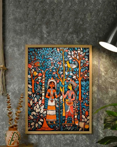 Art Serene Women and Trees Canvas Wall Painting