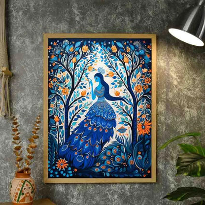 Womcock Tree Aura Artisan Canvas Wall Painting