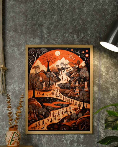 Locality Hill Sun Canvas Wall Painting