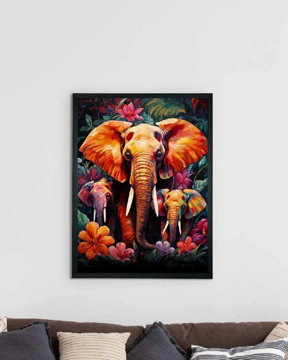 Elephant Harmony Find Your Abstract Wall Painting