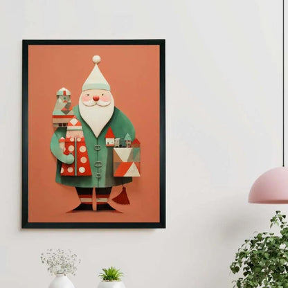 Santa Canvas Festive Home Decor with Gift Wall Painting