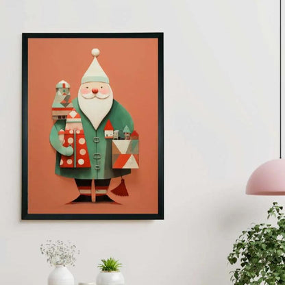 Santa Canvas Festive Home Decor with Gift Wall Painting