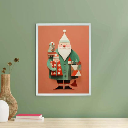 Santa Canvas Festive Home Decor with Gift Wall Painting