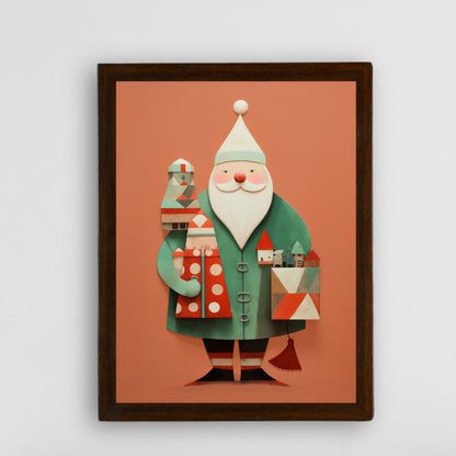 Santa Canvas Festive Home Decor with Gift Wall Painting