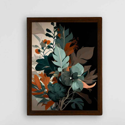 Leaves Artisan Canvas Wall Painting