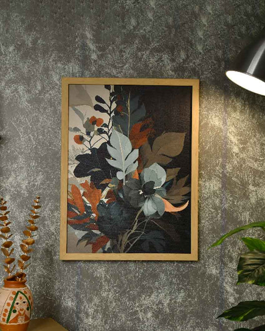 Leaves Artisan Canvas Wall Painting