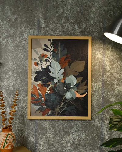 Leaves Artisan Canvas Wall Painting