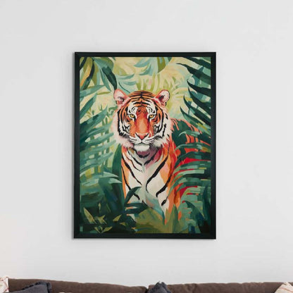 Abstract Tiger Canvas Wall Painting